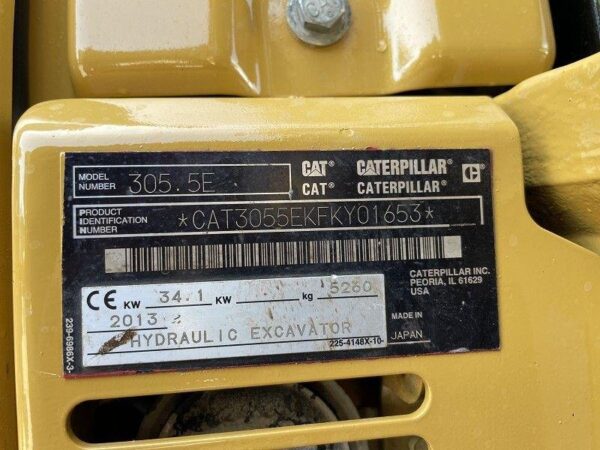 Mini pelle Caterpillar 305 5E / 5,2 T - Image 13