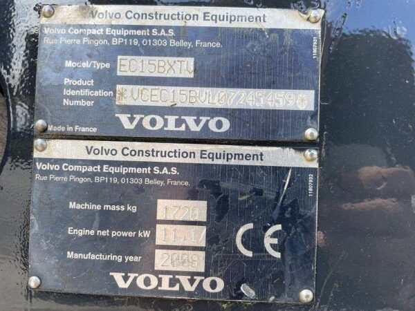 Mini Pelle Volvo EC 15 / 1,7 T - Image 13