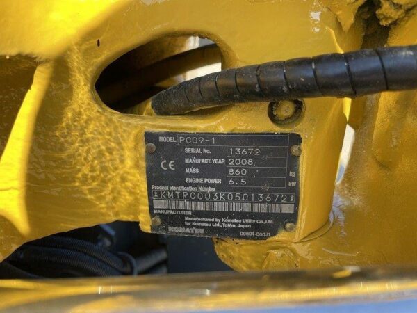 Mini Pelle Komatsu PC 09-1 / 0,8 T - Image 13